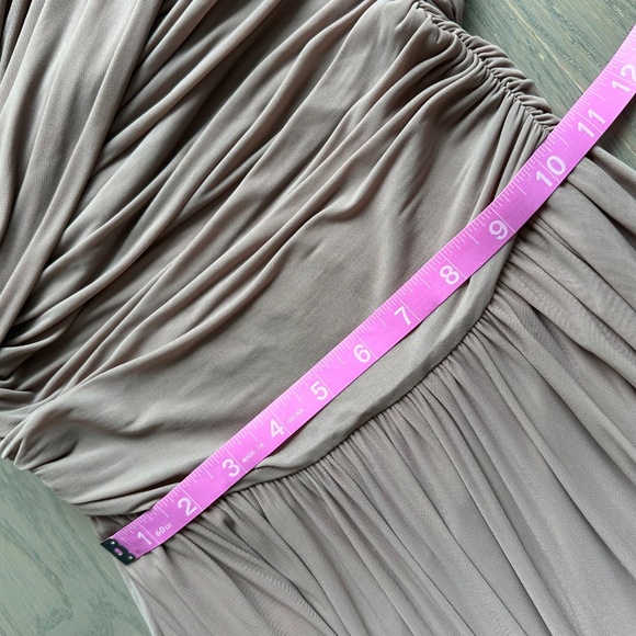 Ronny Kobo Collection One-Shoulder Maxi Dress in Taupe - Picture 10 of 14